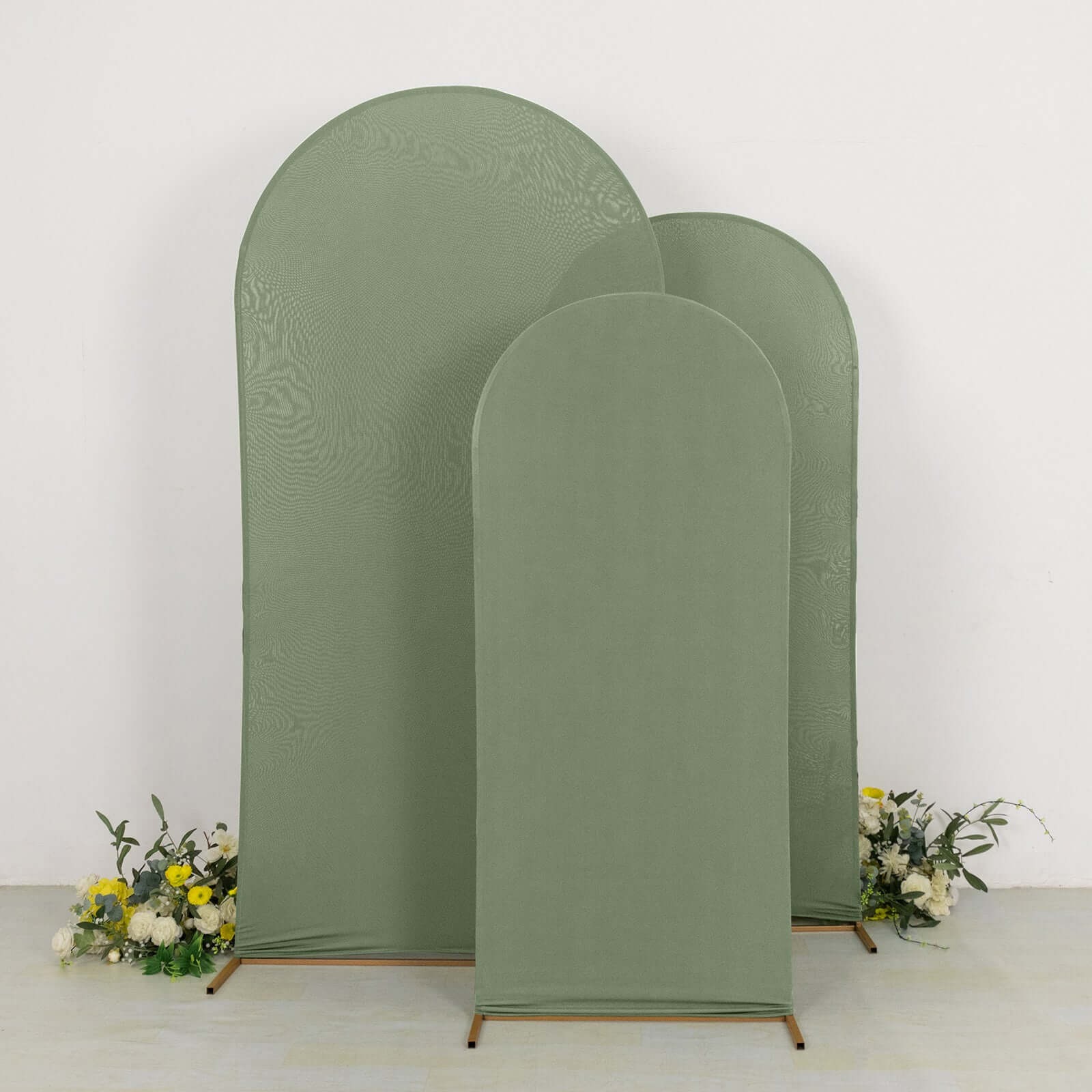 3 Matte Fitted Spandex Round Top Wedding Arch Backdrop Stand Covers Set Party - Picture 12 of 114