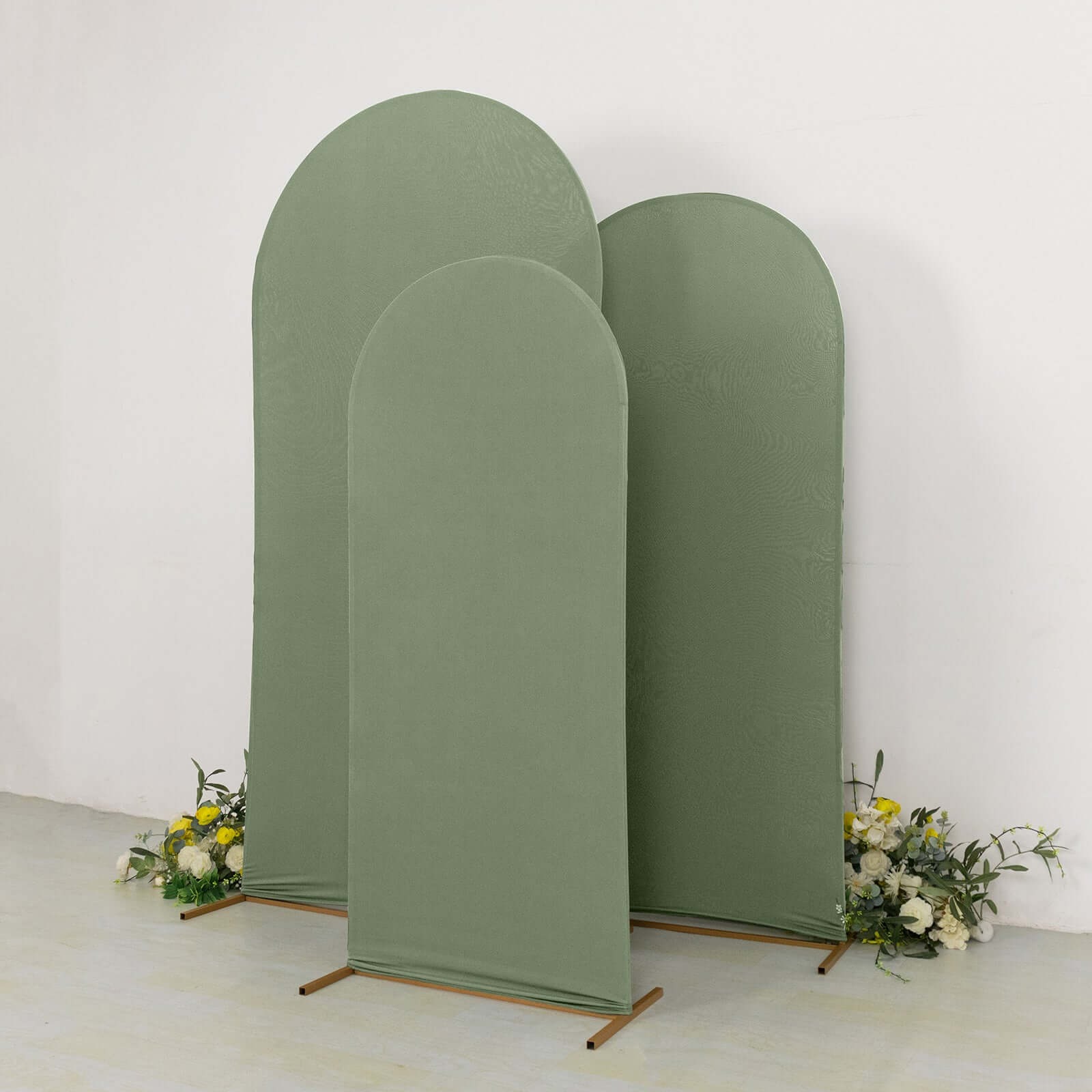 3 Matte Fitted Spandex Round Top Wedding Arch Backdrop Stand Covers Set Party - Picture 13 of 114