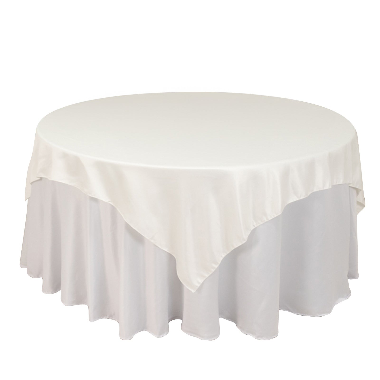72" Square SATIN Table Overlay Smooth Finish Wedding Table Linens Decorations - Picture 84 of 171