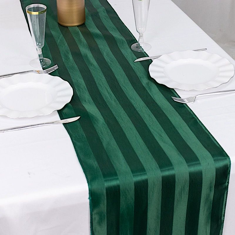 12x108 in Stripes Satin TABLE RUNNER Wedding Party Linens Events Decorations - Picture 27 of 65