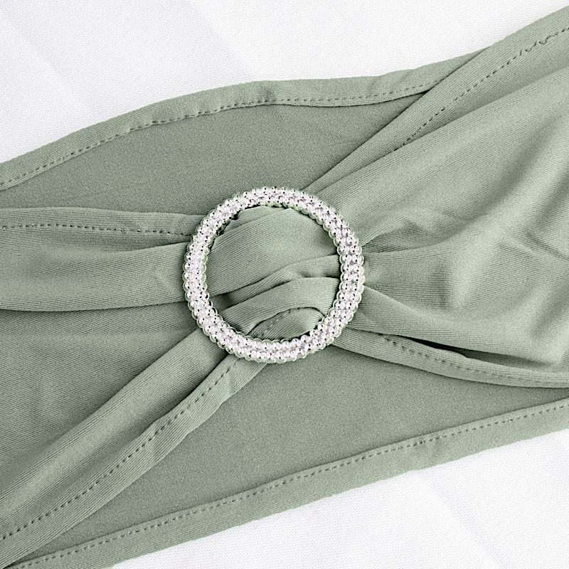 20 Spandex CHAIR SASHES with Silver Round Buckles Wedding Party Decorations SALE - Picture 147 of 188