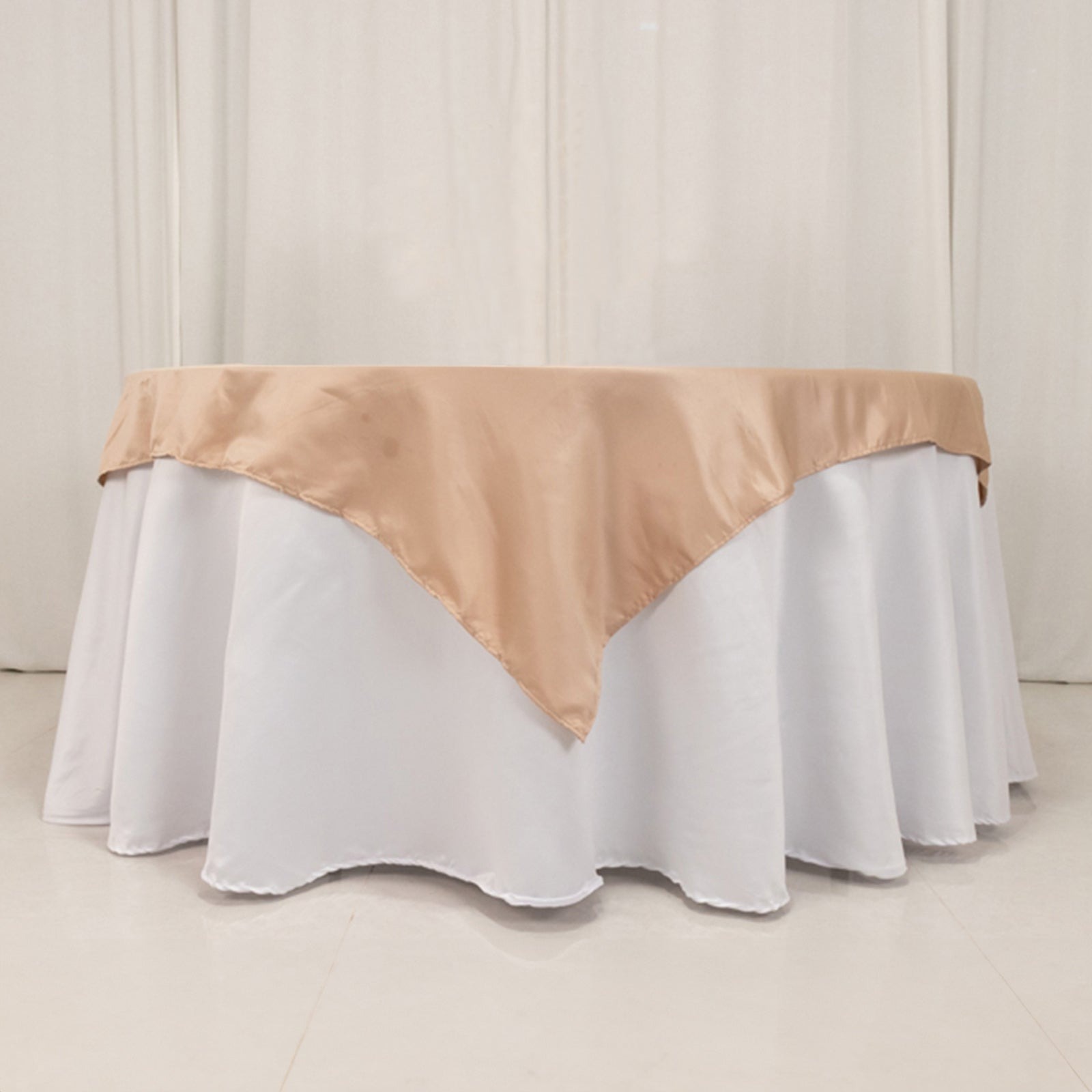 54"x54" Square Lamour Satin Tablecloths for a Wedding Party Decorations Supplies - Picture 89 of 135