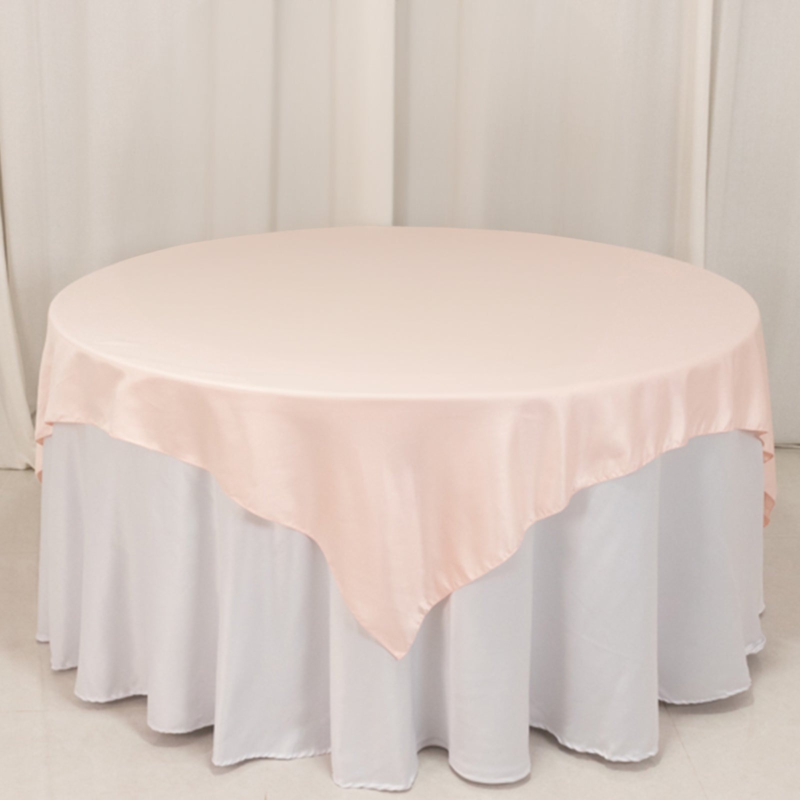 72" Square SATIN Table Overlay Smooth Finish Wedding Table Linens Decorations - Picture 23 of 171