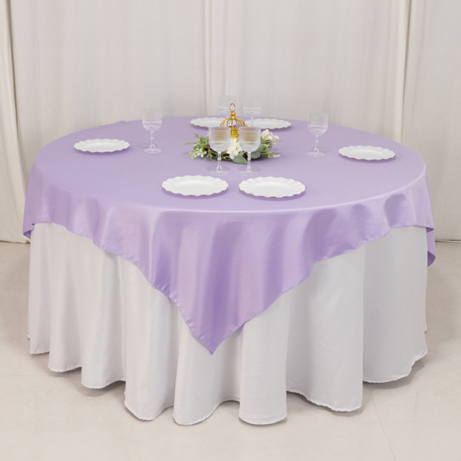 72" Square SATIN Table Overlay Smooth Finish Wedding Table Linens Decorations - Picture 94 of 171