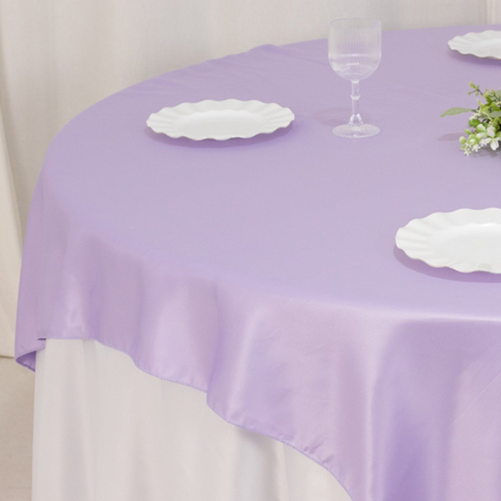 72" Square SATIN Table Overlay Smooth Finish Wedding Table Linens Decorations - Picture 97 of 171