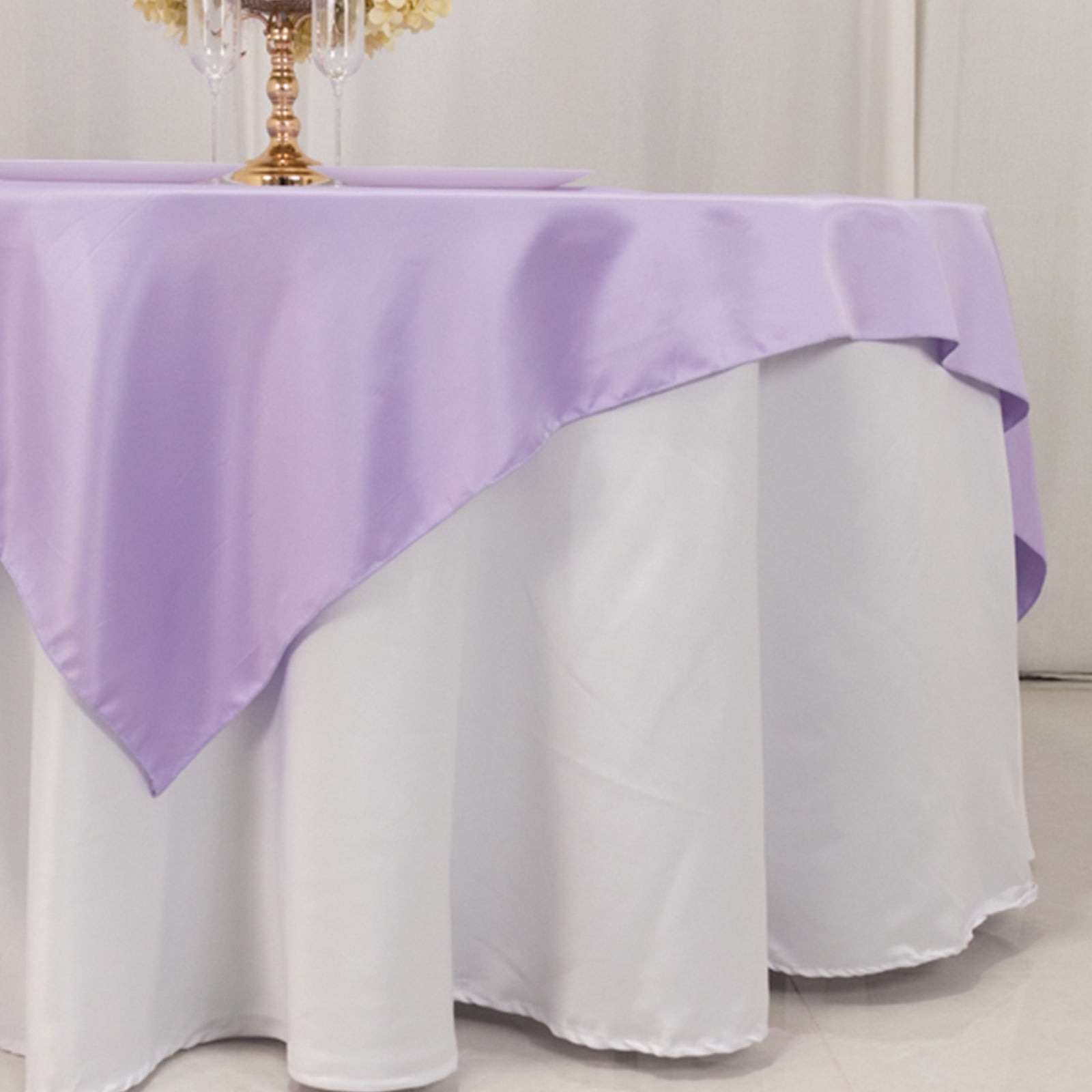 72" Square SATIN Table Overlay Smooth Finish Wedding Table Linens Decorations - Picture 96 of 171