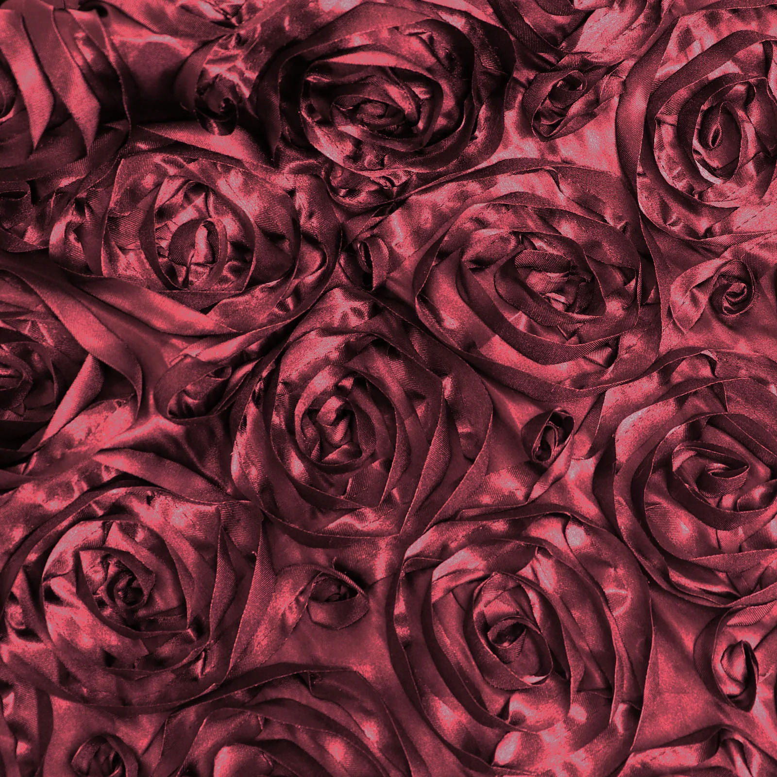 72 inches Raised Roses Square SATIN TABLE OVERLAYS Wedding Catering Event Dinner - Picture 30 of 105