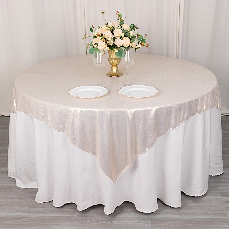 72x72 in Glitter Sequin Dots Polyester Square TABLE OVERLAY Party Decorations - Picture 18 of 72
