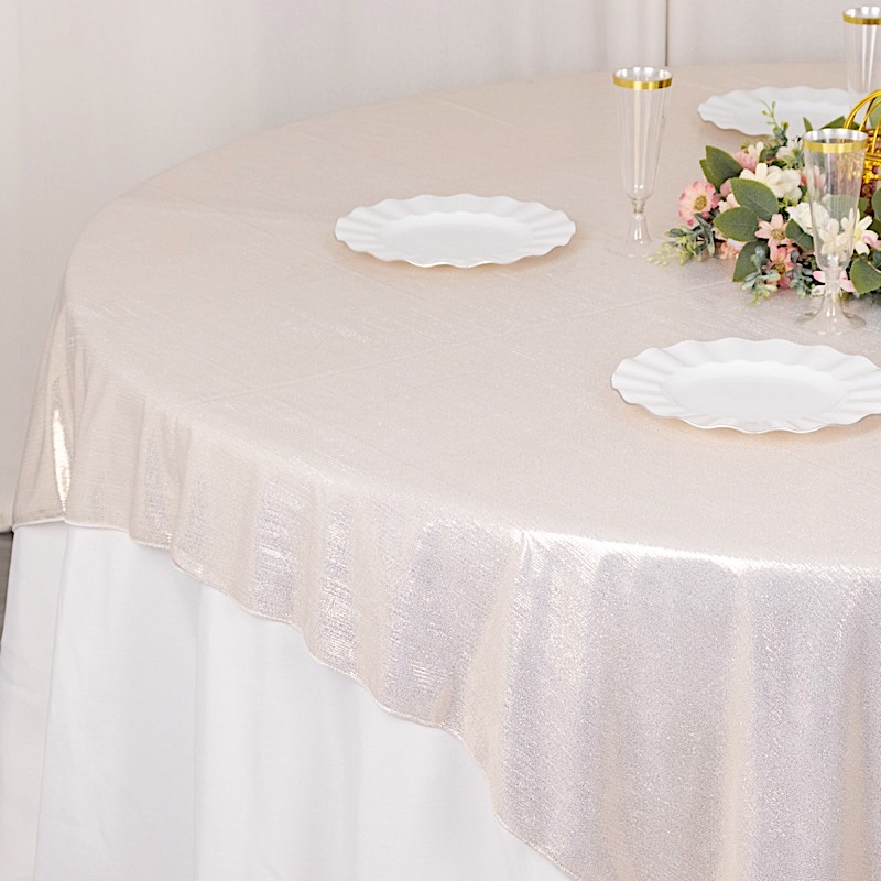 72x72 in Glitter Sequin Dots Polyester Square TABLE OVERLAY Party Decorations - Picture 20 of 72