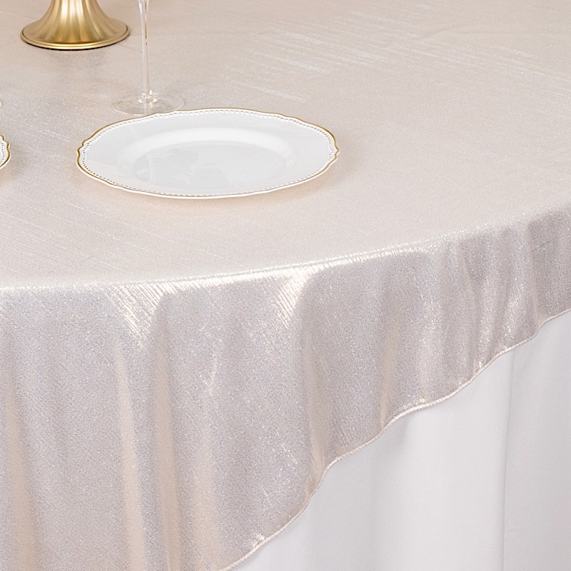 72x72 in Glitter Sequin Dots Polyester Square TABLE OVERLAY Party Decorations - Picture 22 of 72
