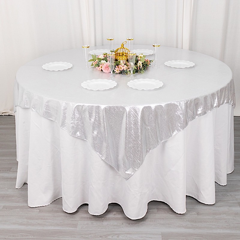 72x72 in Glitter Sequin Dots Polyester Square TABLE OVERLAY Party Decorations - Picture 63 of 72