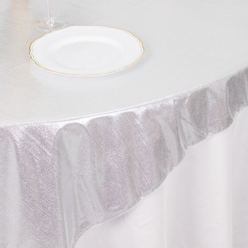 72x72 in Glitter Sequin Dots Polyester Square TABLE OVERLAY Party Decorations - Picture 62 of 72