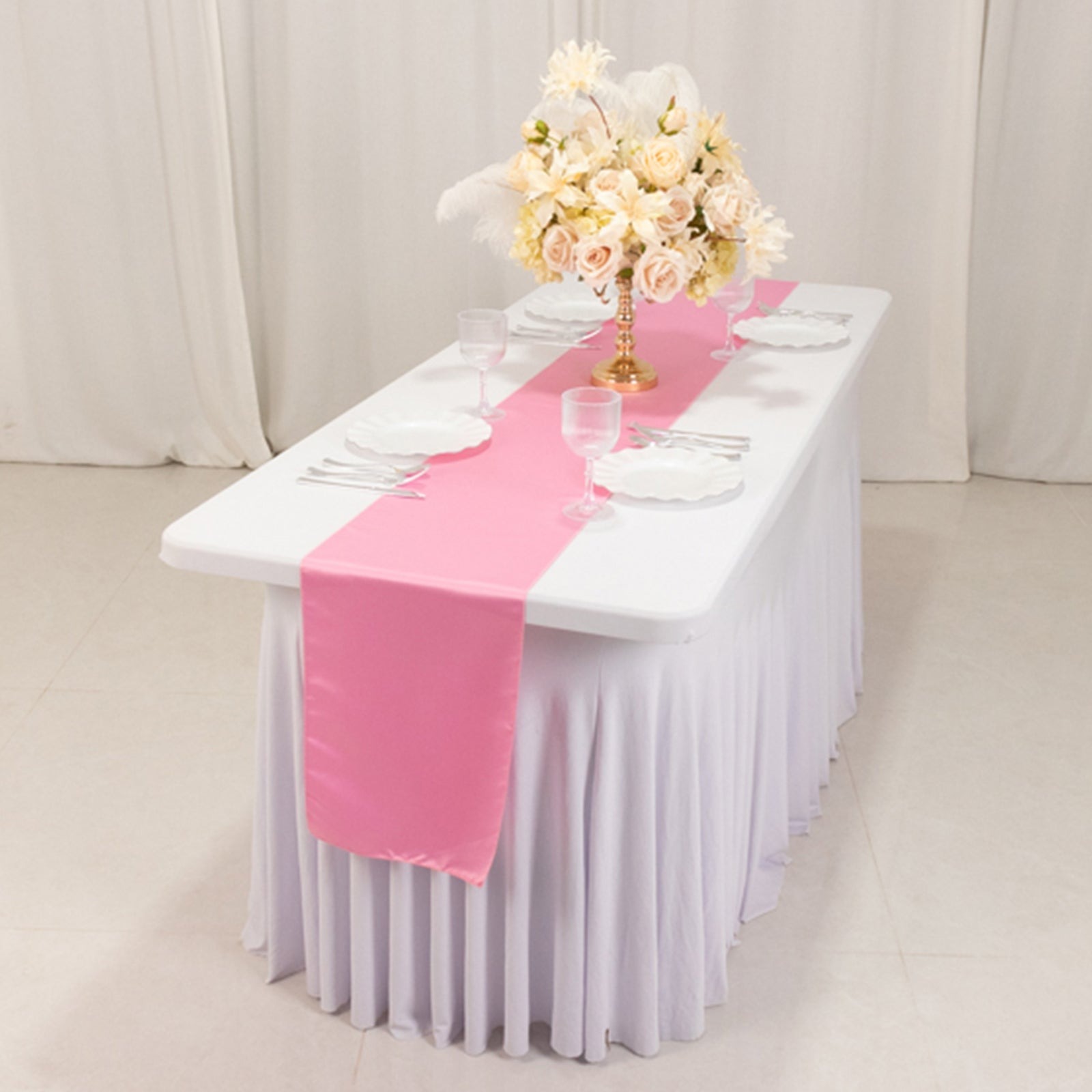 12" x 108" Satin Tischplatte Läufer glänzend Hochzeit Party Catering Dekorationen - Bild 125 von 170