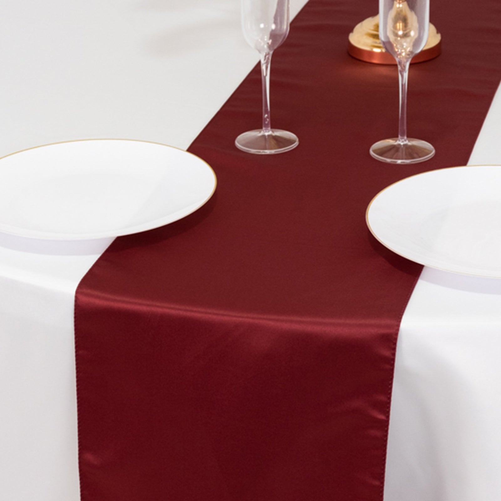 12" x 108" Satin Tischplatte Läufer glänzend Hochzeit Party Catering Dekorationen - Bild 38 von 170