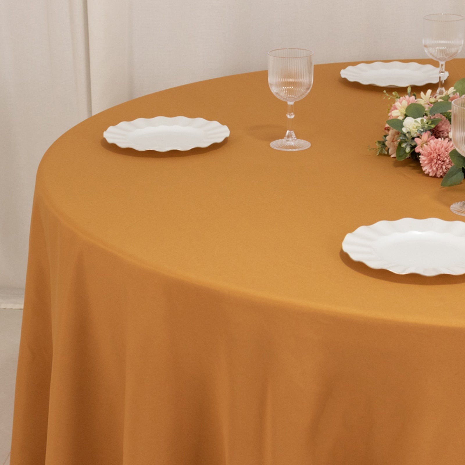 Round 120" Premium High Quality Polyester Tablecloth Wedding Party Table Linens - Picture 63 of 163