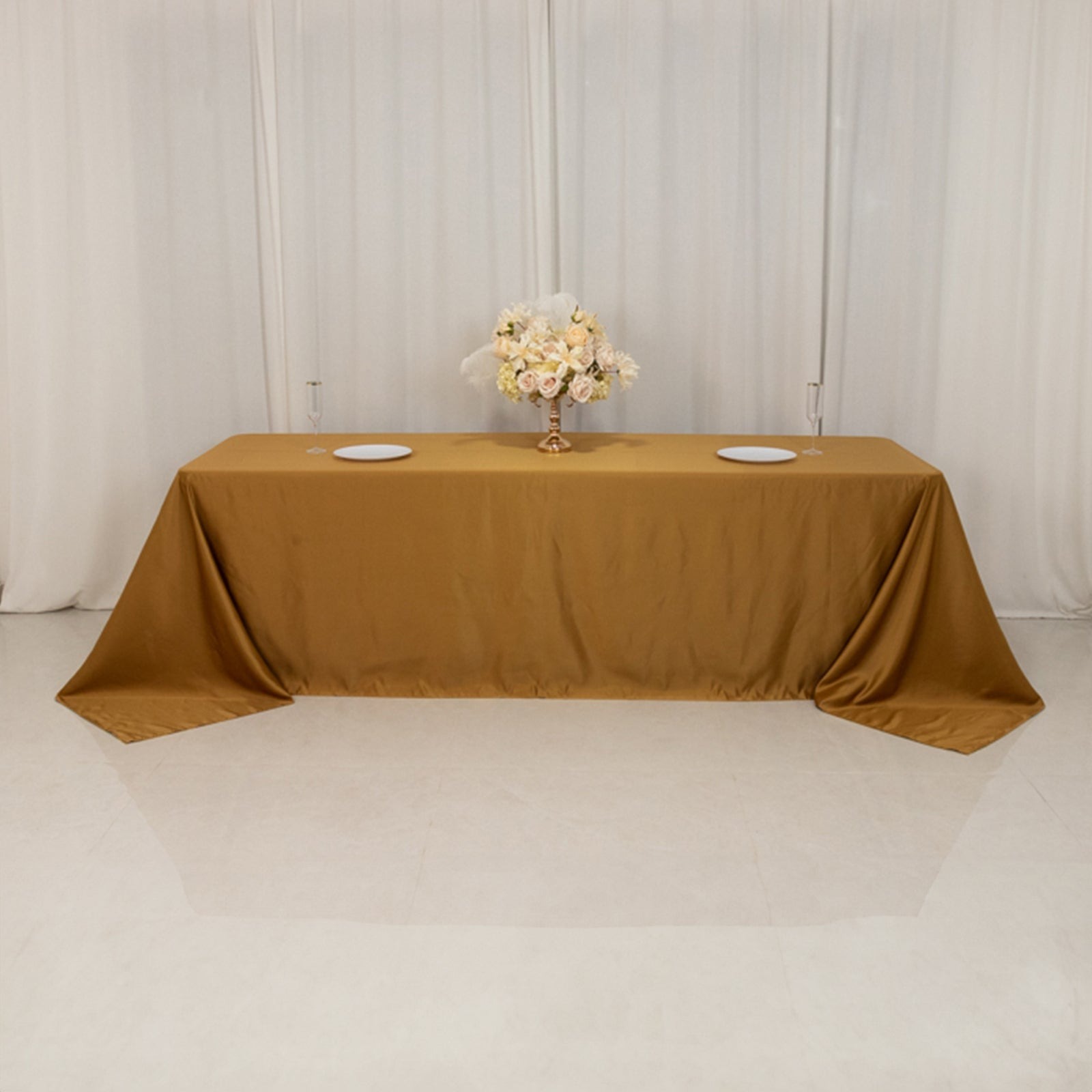 54"x54" Square Lamour Satin Tablecloths for a Wedding Party Decorations Supplies - Picture 57 of 135