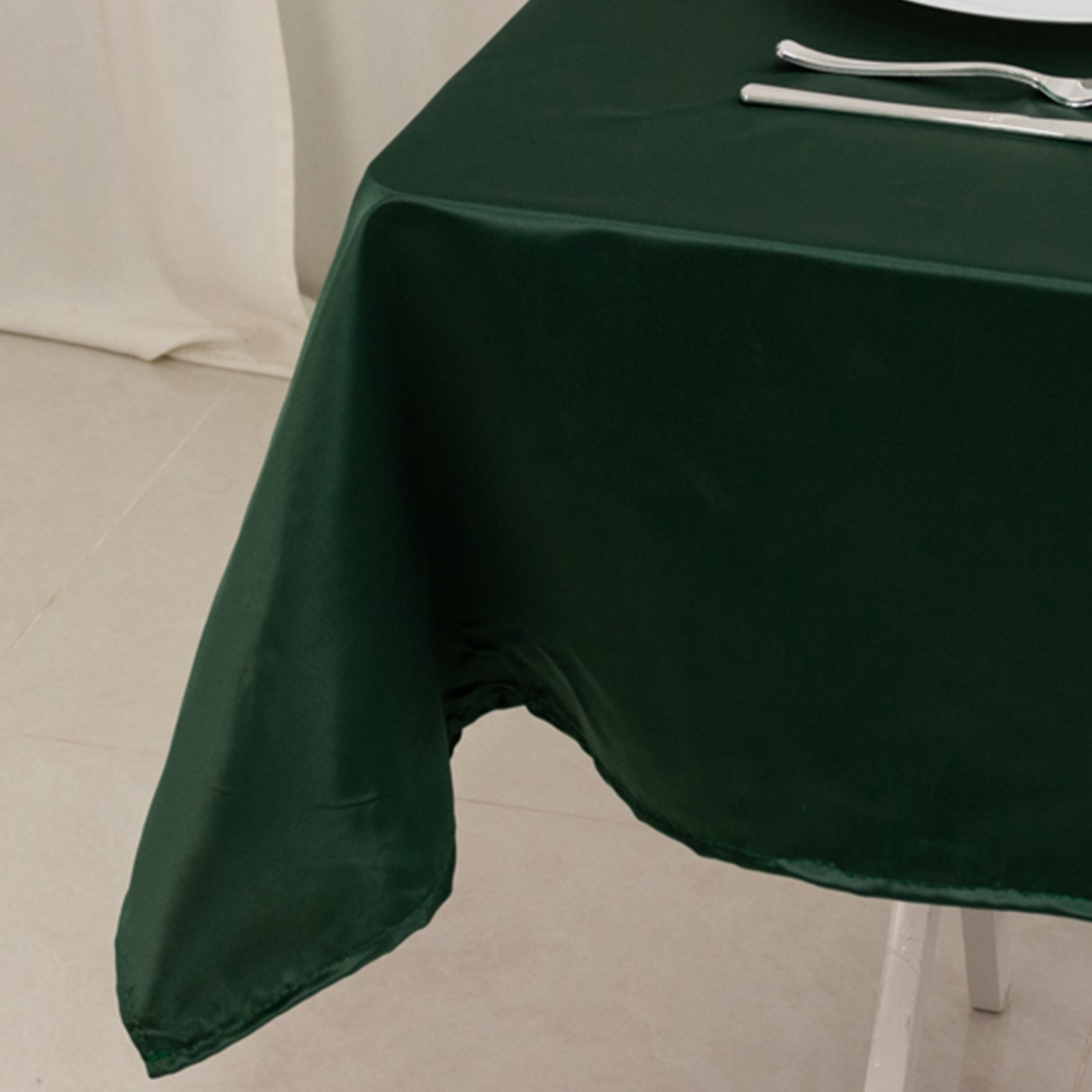 54"x54" Square Lamour Satin Tablecloths for a Wedding Party Decorations Supplies - Picture 65 of 135