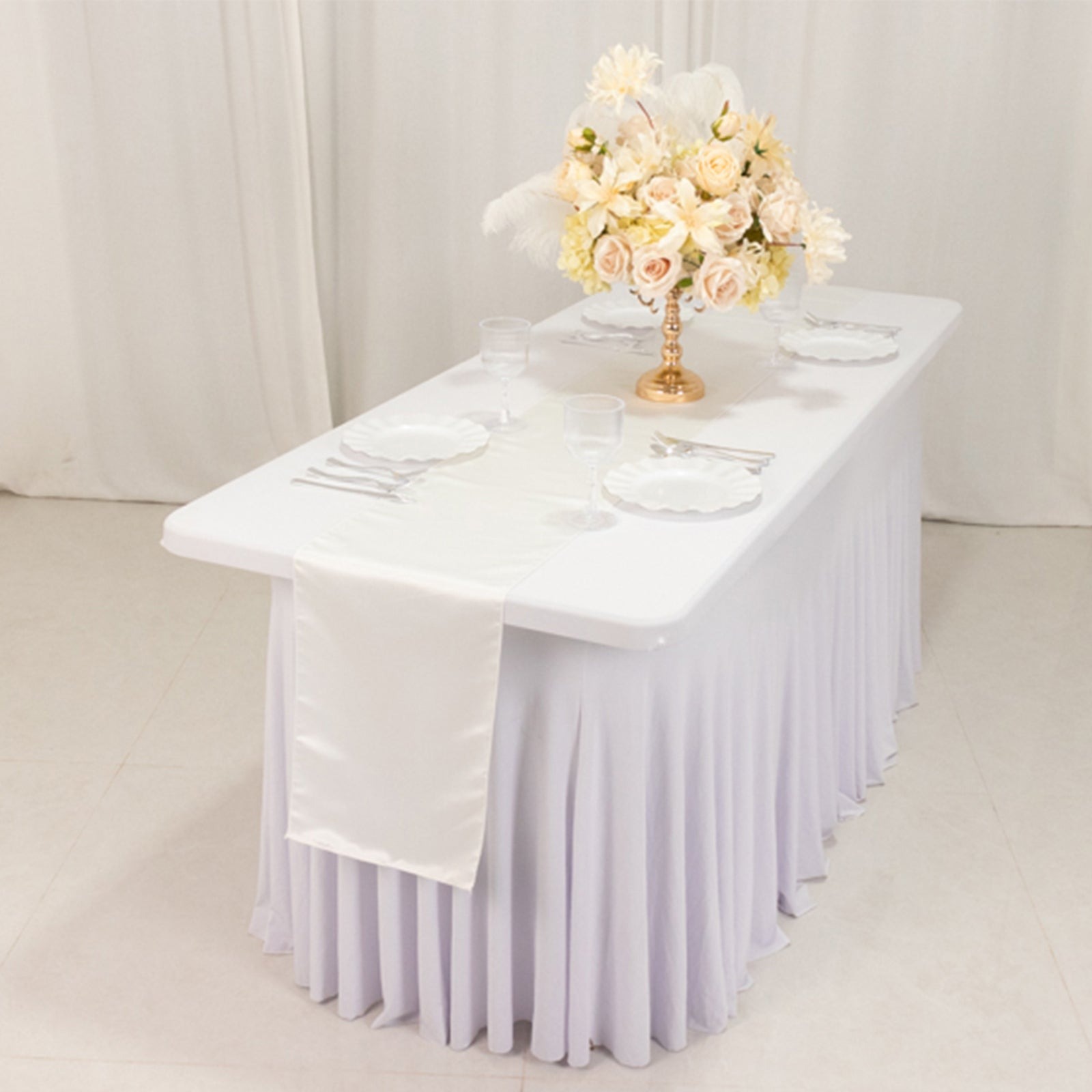 12" x 108" Satin Tischplatte Läufer glänzend Hochzeit Party Catering Dekorationen - Bild 93 von 170