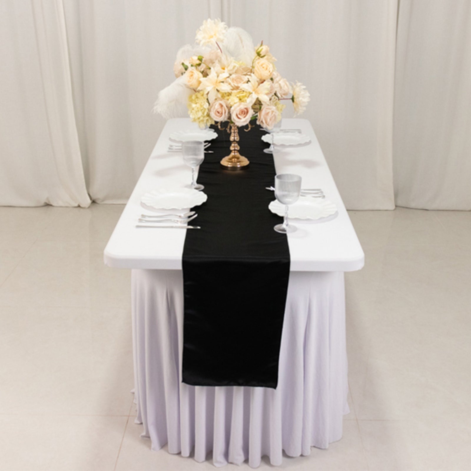 12" x 108" Satin Tischplatte Läufer glänzend Hochzeit Party Catering Dekorationen - Bild 20 von 170