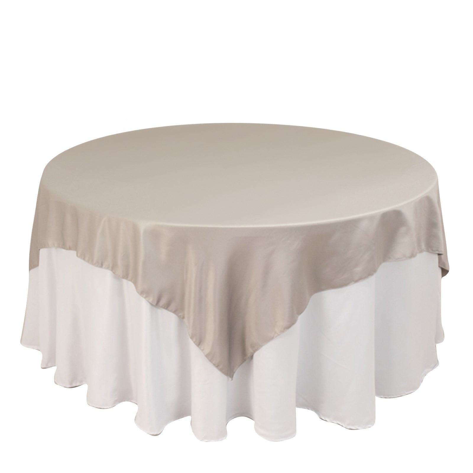 72" Square SATIN Table Overlay Smooth Finish Wedding Table Linens Decorations - Picture 156 of 171