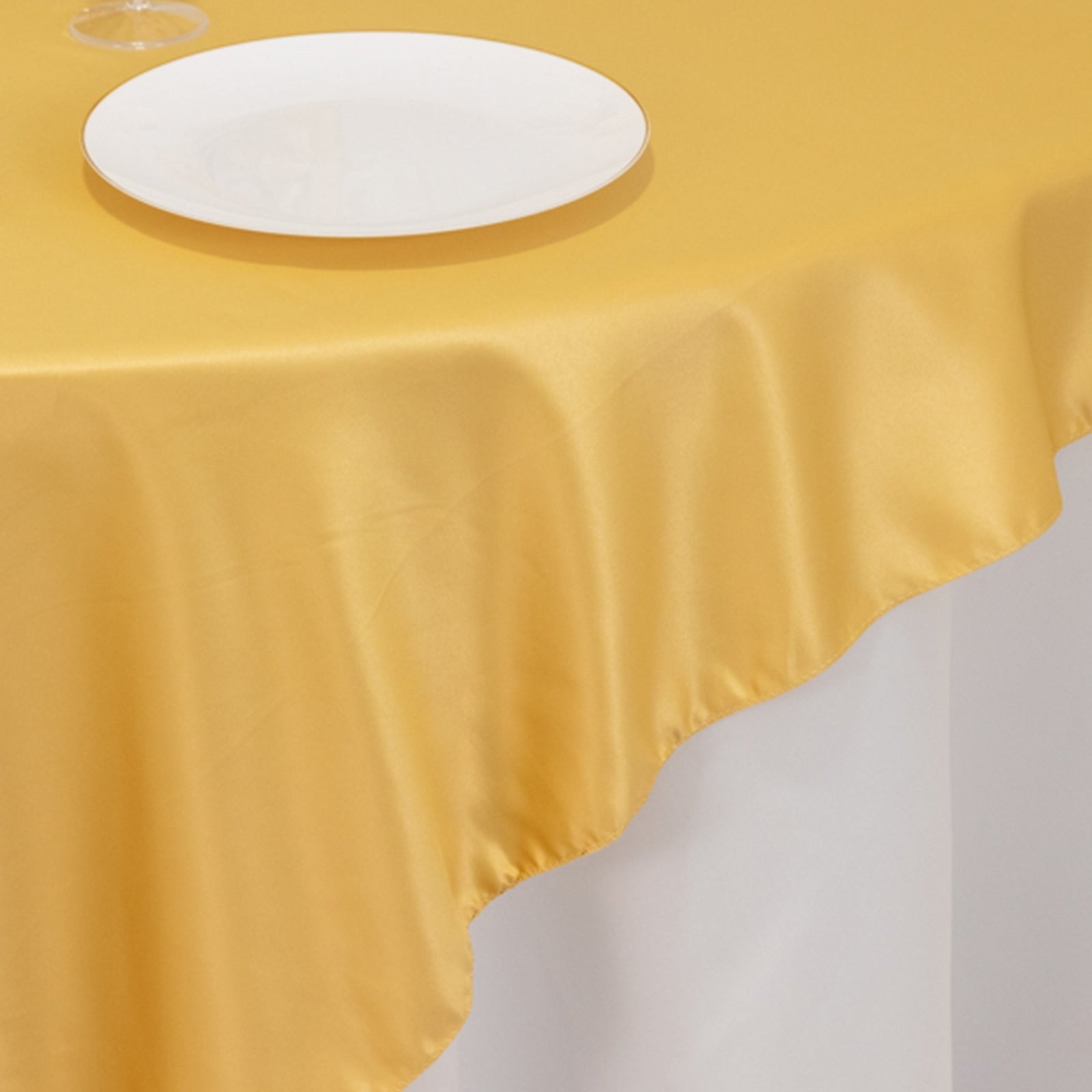 72" Square SATIN Table Overlay Smooth Finish Wedding Table Linens Decorations - Picture 40 of 171