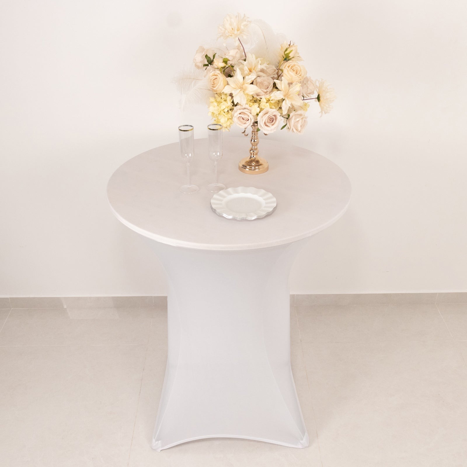 36" Elegant Spandex Cocktail Table Cover High Top Style Tablecloths Wedding - Picture 141 of 147