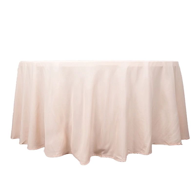 Round 120" Premium High Quality Polyester Tablecloth Wedding Party Table Linens - Picture 19 of 163