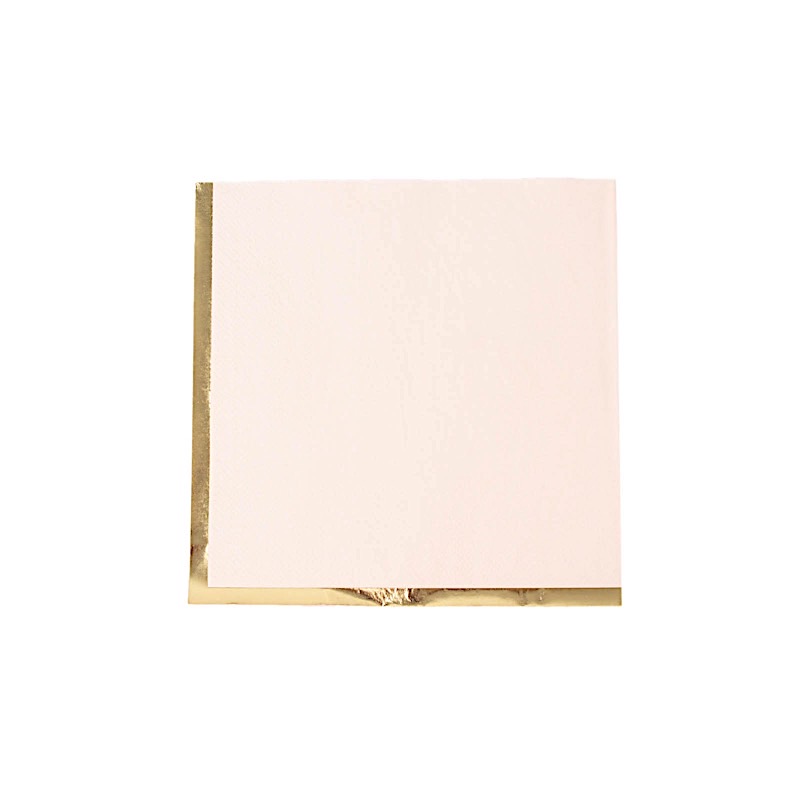 50 pcs 2 Ply Dinner Cocktail Paper Napkins Gold Rim Party Events Decorations - Picture 15 of 136