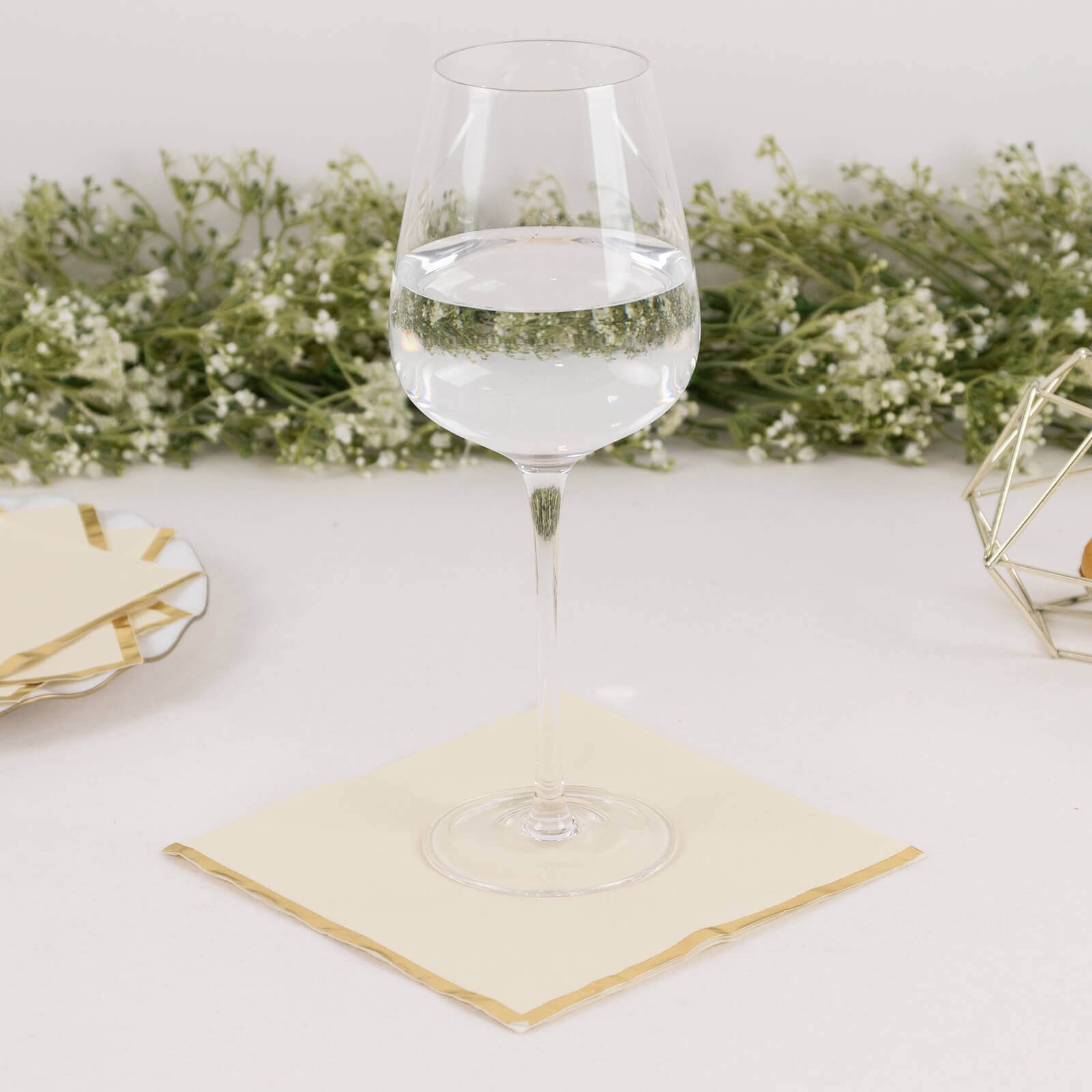 50 pcs 2 Ply Dinner Cocktail Paper Napkins Gold Rim Party Events Decorations - Picture 66 of 136