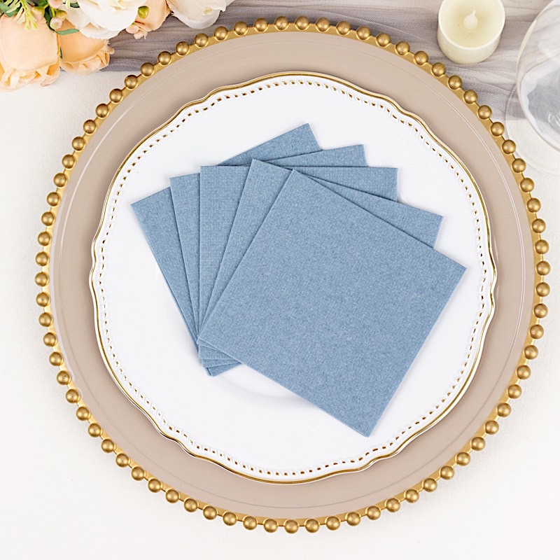 20 Square 10" x 10" Airlaid Paper Disposable Cocktail Napkins Party Decorations - Picture 34 of 114