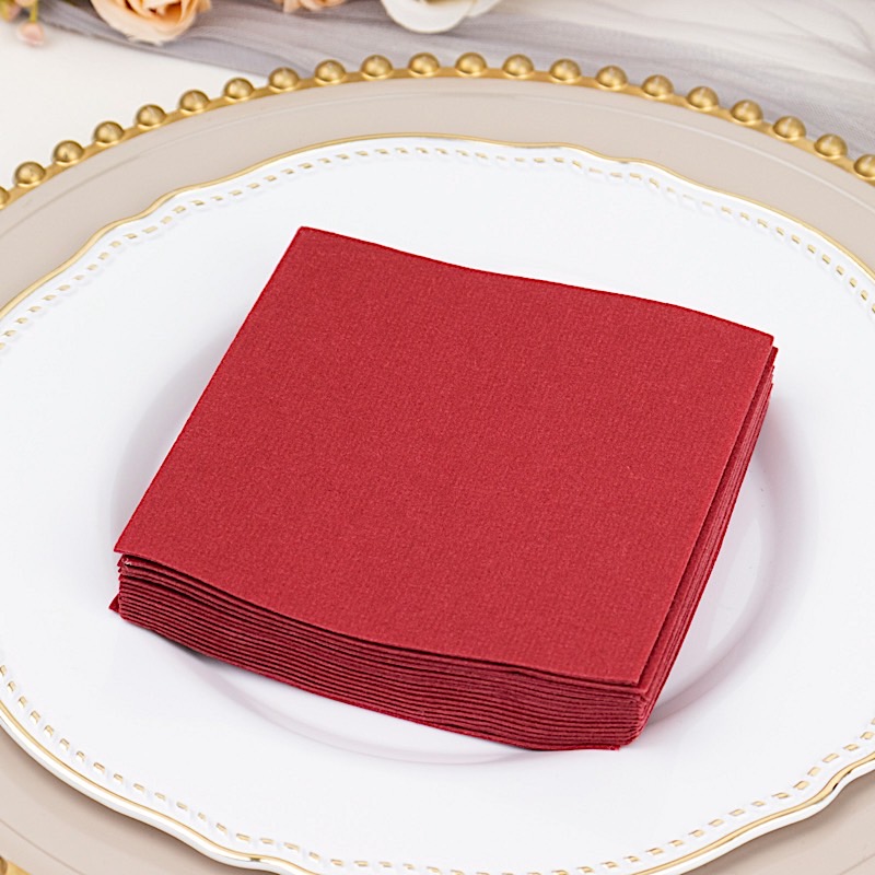 20 Square 10" x 10" Airlaid Paper Disposable Cocktail Napkins Party Decorations - Picture 24 of 114