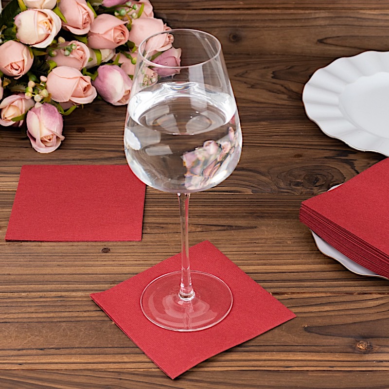 20 Square 10" x 10" Airlaid Paper Disposable Cocktail Napkins Party Decorations - Picture 23 of 114
