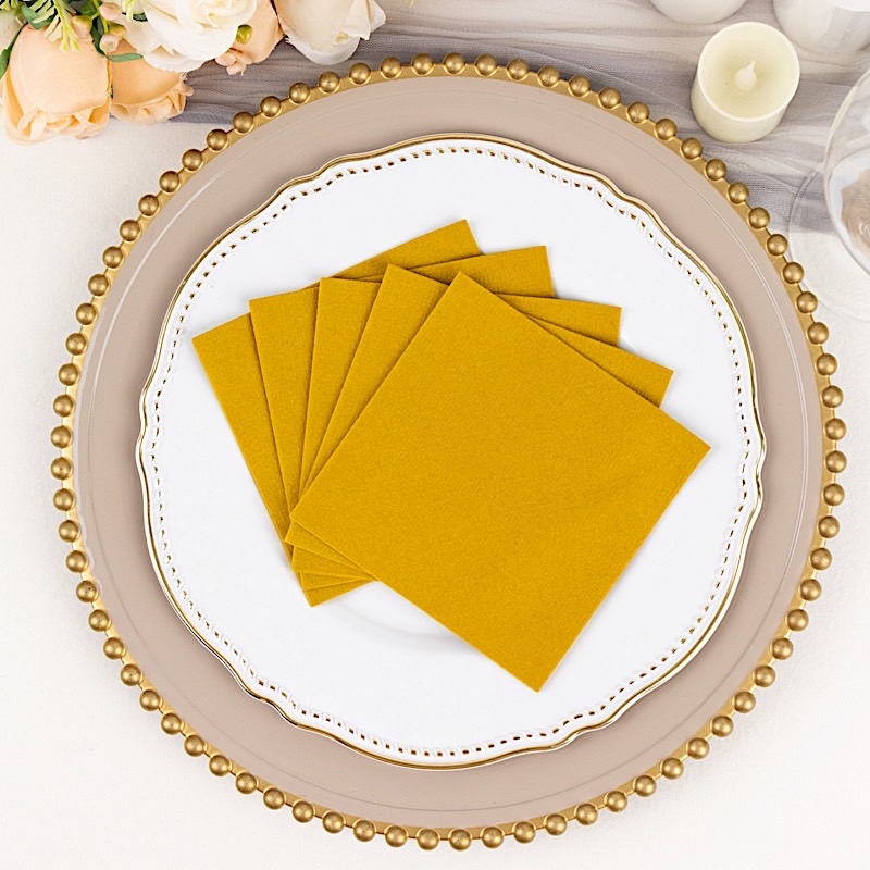 20 Square 10" x 10" Airlaid Paper Disposable Cocktail Napkins Party Decorations - Picture 50 of 114