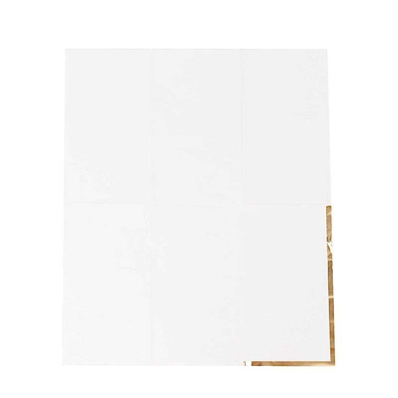 50 Plain Soft 2 Ply Dinner Table Paper NAPKINS with Gold Foil Edge Party Events - Picture 37 of 41