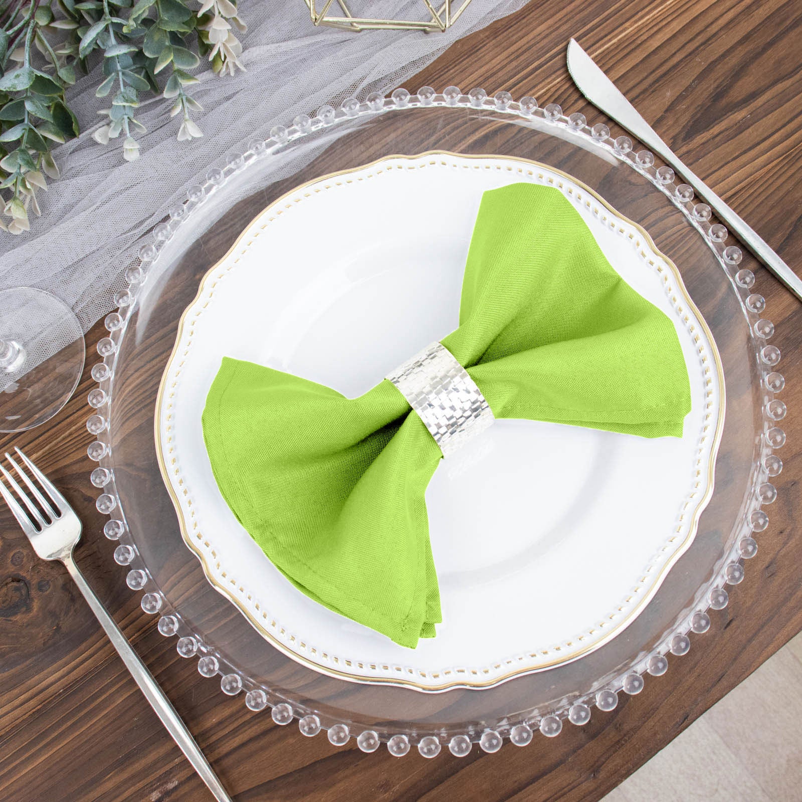 thumbnail image 2 of 100-Pack 17" Polyester Blend Wedding Napkins – Bulk Table Decor By LeilaniWholesale 2 of 4