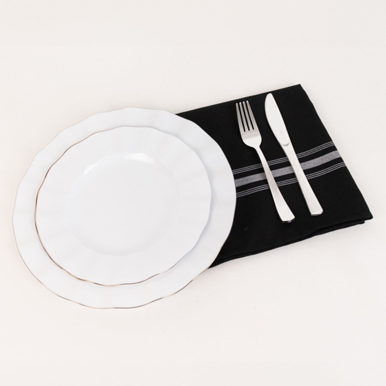 10 pcs 22"x18" Polyester Napkins with Stripes Wedding Party Table Decorations - Picture 60 of 63