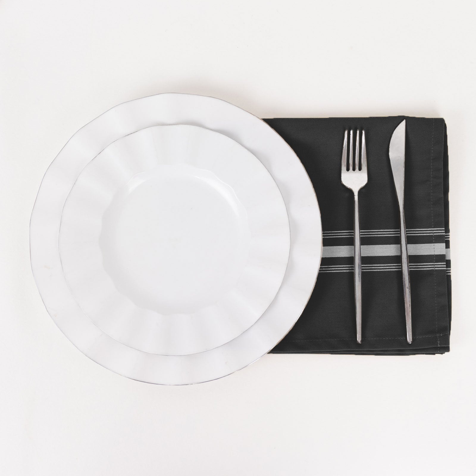 10 pcs 22"x18" Polyester Napkins with Stripes Wedding Party Table Decorations - Picture 61 of 63