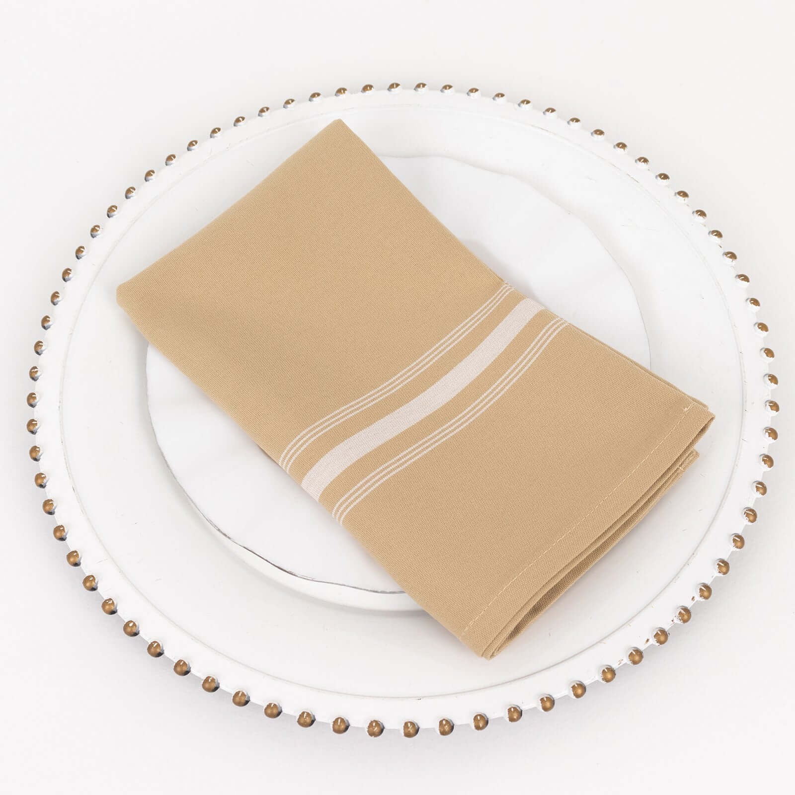10 pcs 22"x18" Polyester Napkins with Stripes Wedding Party Table Decorations - Picture 22 of 63