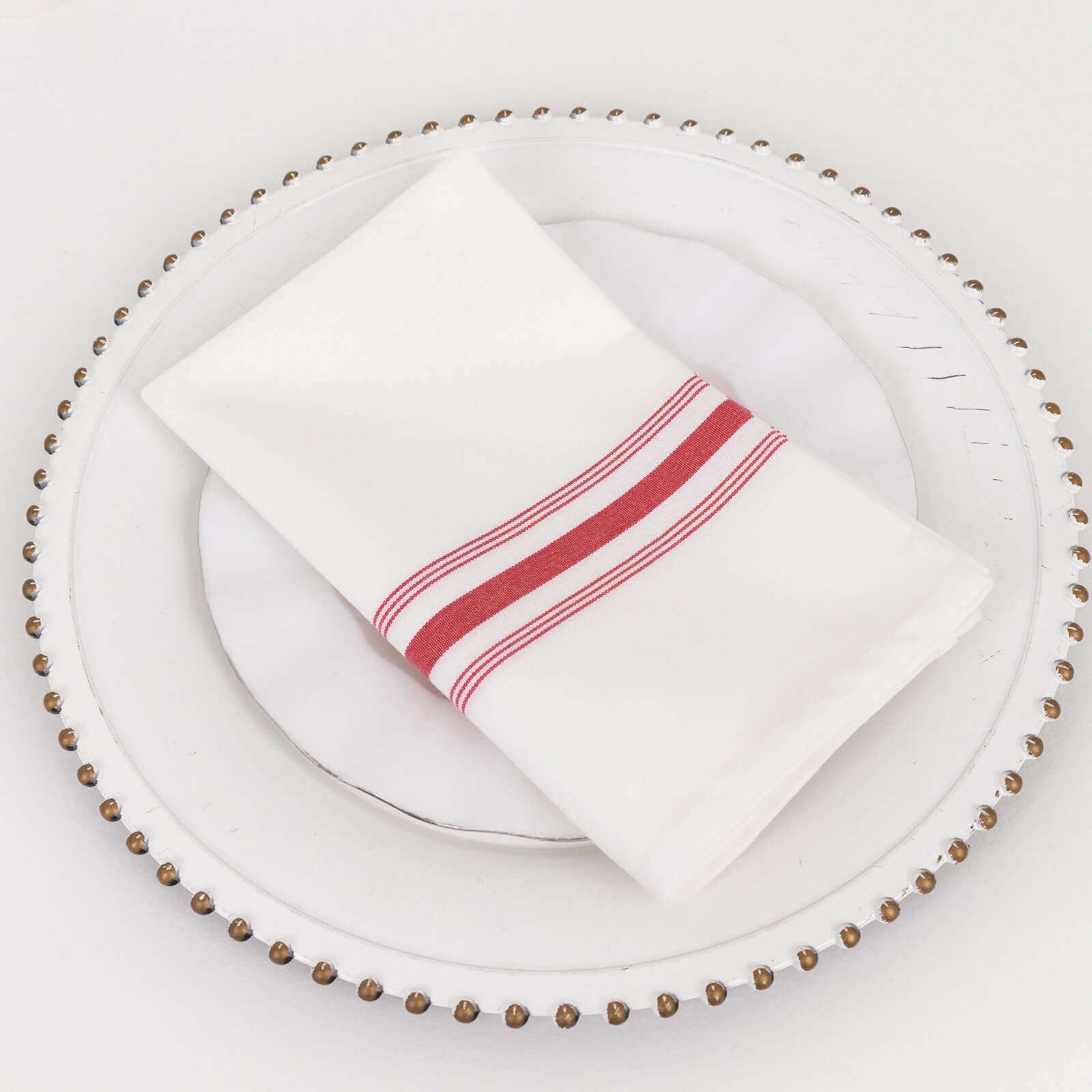 10 pcs 22"x18" Polyester Napkins with Stripes Wedding Party Table Decorations - Picture 43 of 63