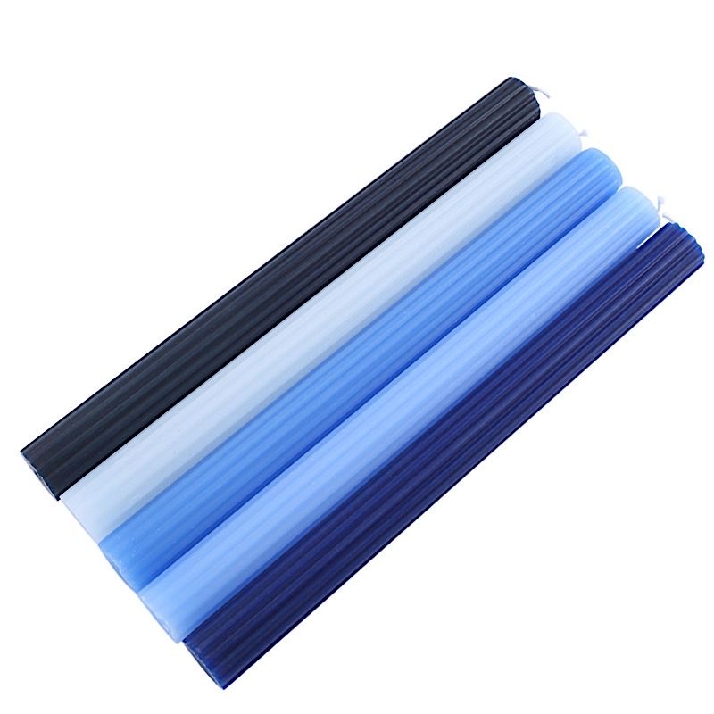 5 Unscented 9 in Premium Wax Taper CANDLES Ribbed Design Party Events Supplies - Picture 13 of 73