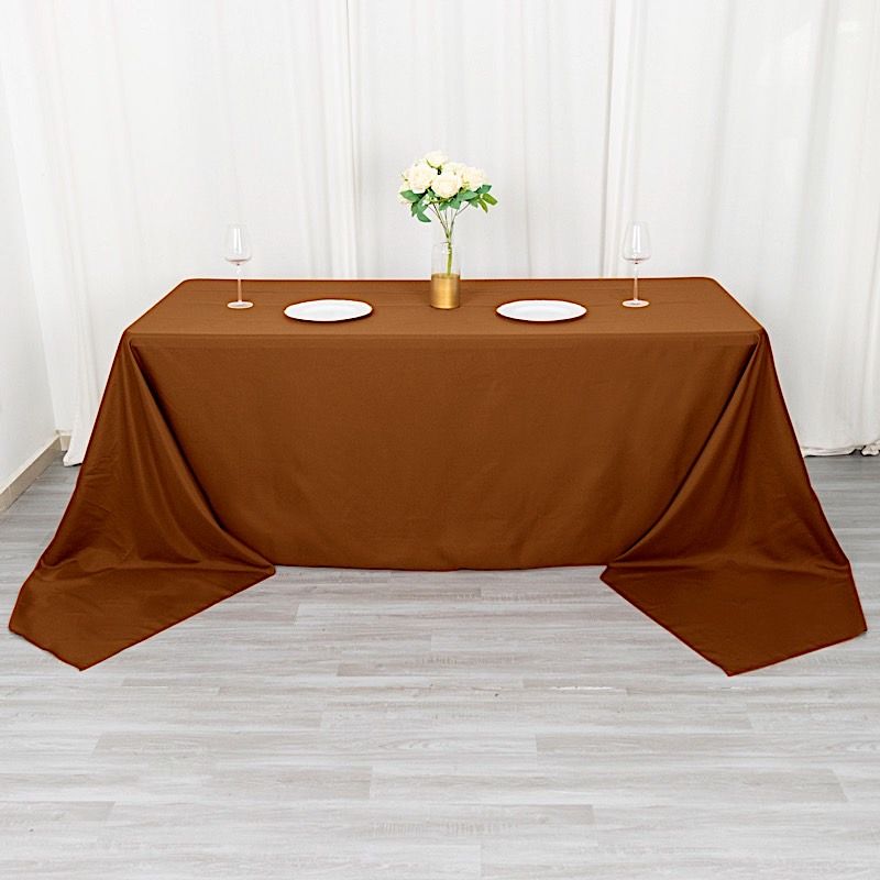 90x156-Inch RECTANGULAR Polyester Tablecloths Reception Catering Wedding Party - Picture 58 of 231