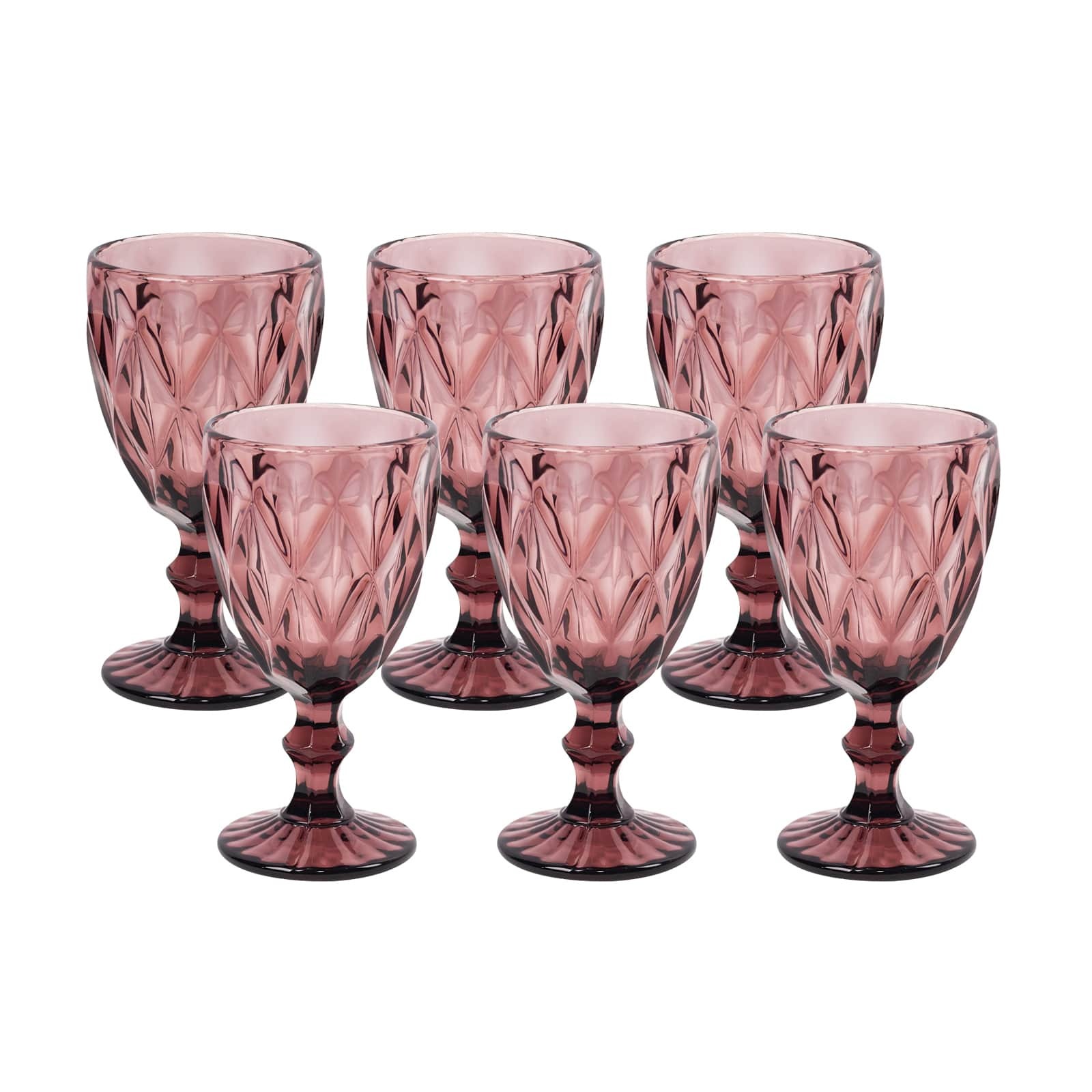 6 Crystal 12 oz Wine Glasses Party Events Decorations Home Supplies