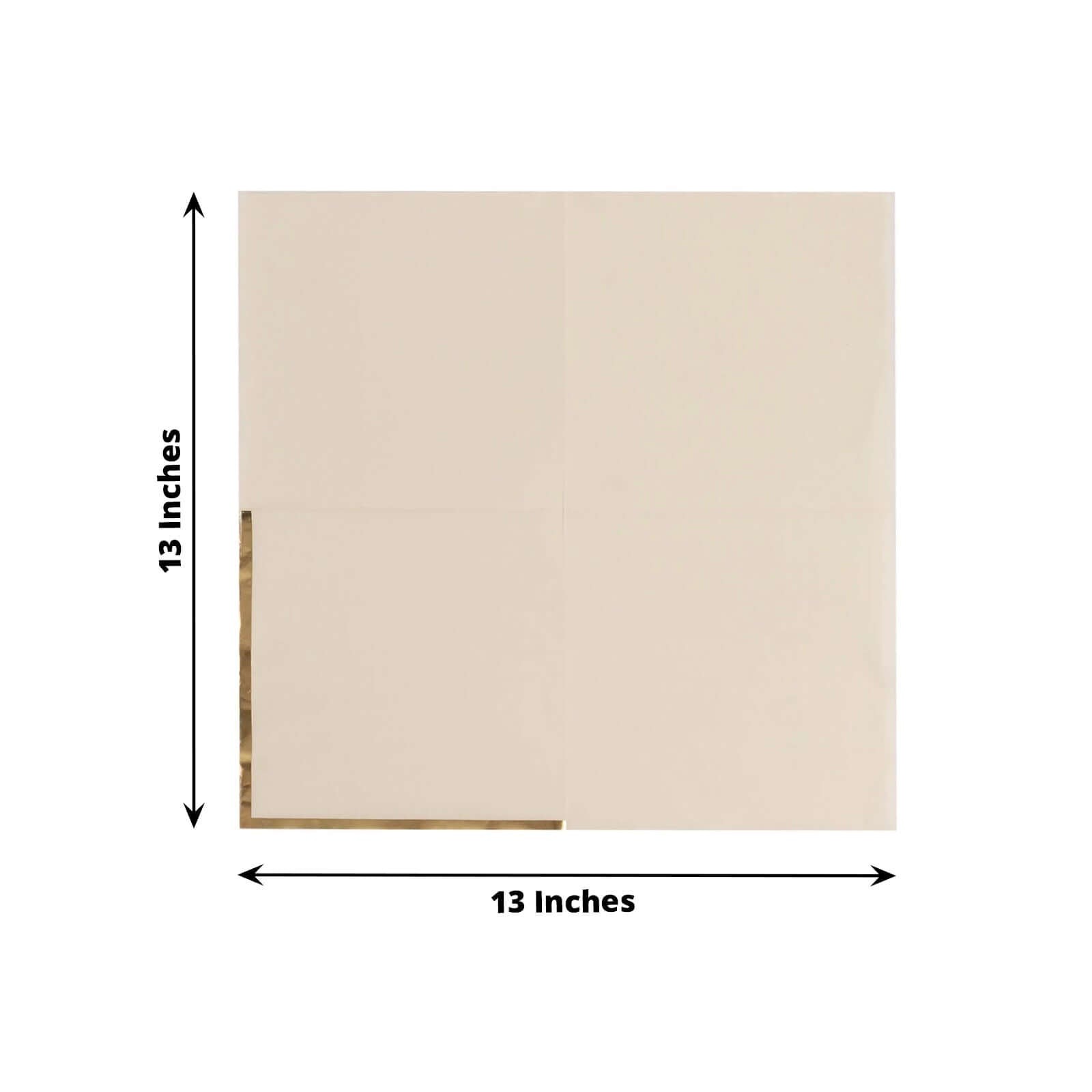 50 pcs 2 Ply Dinner Cocktail Paper Napkins Gold Rim Party Events Decorations - Picture 64 of 136
