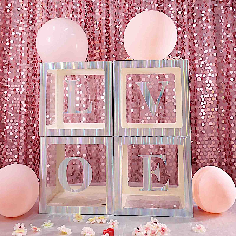 4 pcs 5" Letter Stickers Backdrop Wall Decorations Party Wedding Events Home - Picture 70 of 210