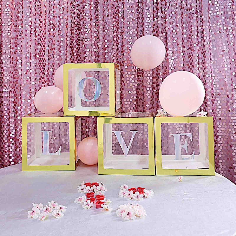 4 pcs 5" Letter Stickers Backdrop Wall Decorations Party Wedding Events Home - Picture 110 of 210