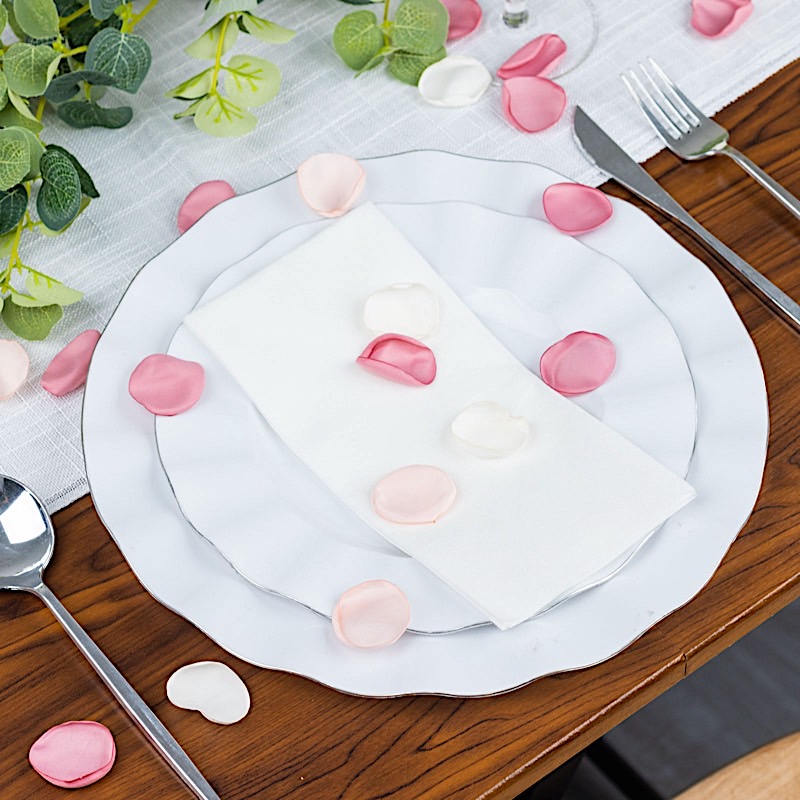 400 Matte Silk Rose Petals Round Artificial Flowers Table CONFETTI Party Events - Picture 16 of 81