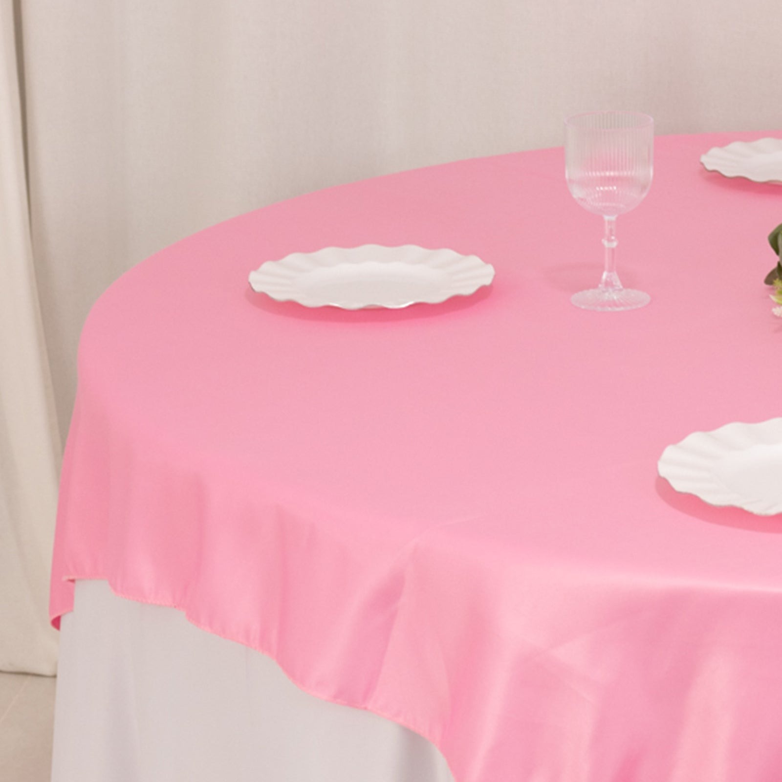 72" Square SATIN Table Overlay Smooth Finish Wedding Table Linens Decorations - Picture 121 of 171