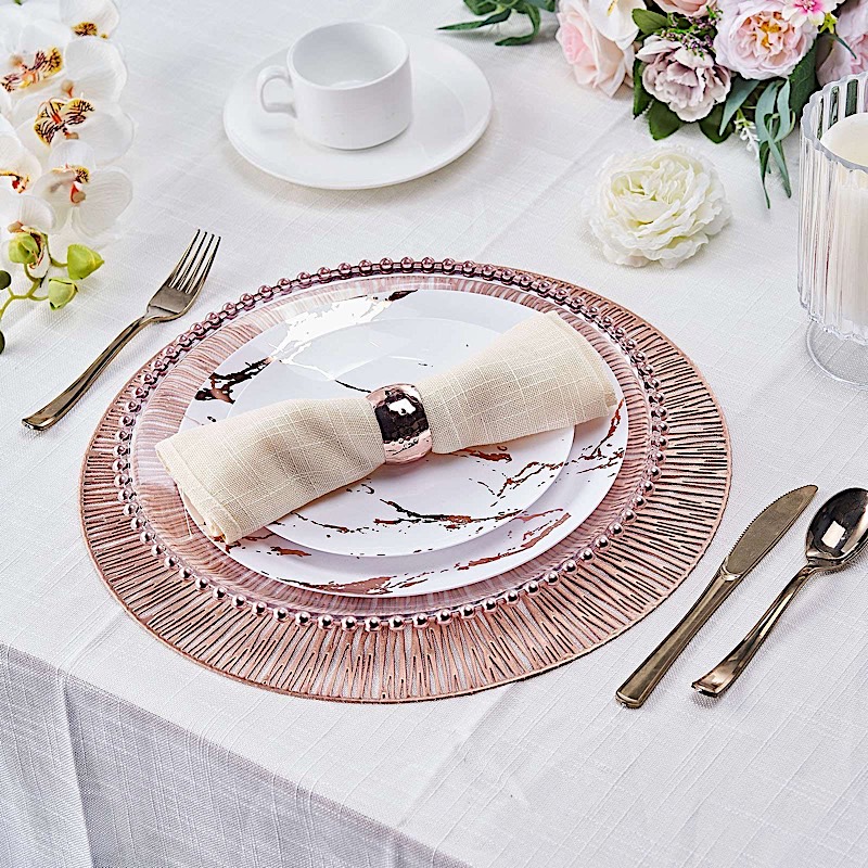 6 pcs 15" wide Spike Round Vinyl Placemats Wedding Party Decorations - Picture 18 of 27