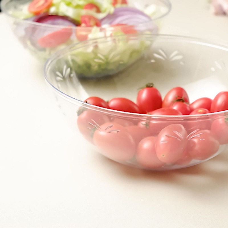 8" wide 32 oz ROUND PLASTIC Serving BOWLS Party Disposable TABLEWARE WHOLESALE