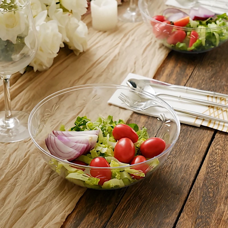 8" wide 32 oz ROUND PLASTIC Serving BOWLS Party Disposable TABLEWARE WHOLESALE